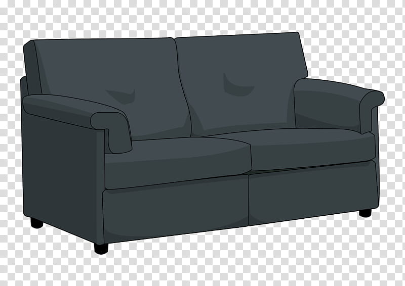 furniture couch black sofa bed chair, Loveseat, Outdoor Sofa, Sleeper Chair, Armrest, Comfort transparent background PNG clipart