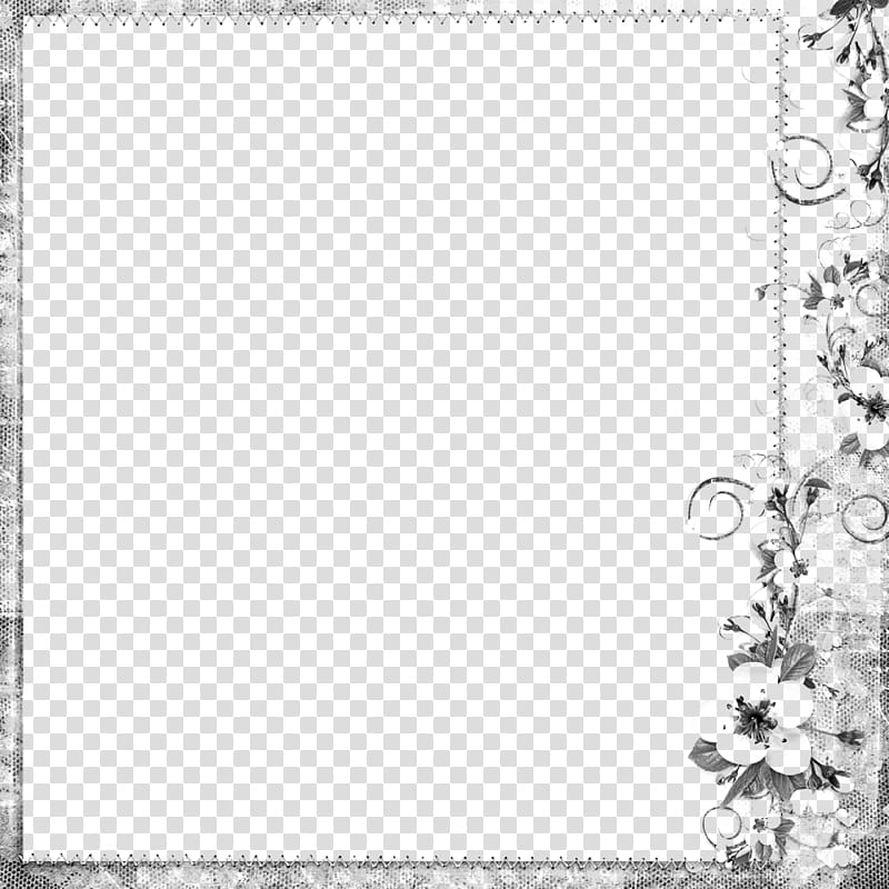 black frame template transparent background PNG clipart