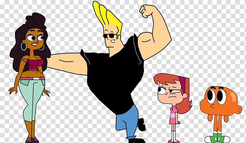 Ann Maria, Johnny Bravo, Vana and Darwin! transparent background PNG clipart