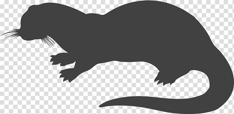 mustelidae ferret silhouette mustelinae claw, Tail, Otter, Beaver, Polecat transparent background PNG clipart
