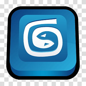 D Cartoon Icons III, D Studio Max , square blue logo transparent background PNG clipart