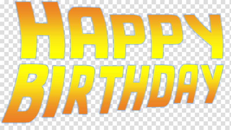 Back to the Future HAPPY Birthday Font, Happy Birthday poster transparent background PNG clipart