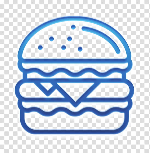 Burger icon Party and Celebration icon, Blue, Line, Smile, Logo transparent background PNG clipart