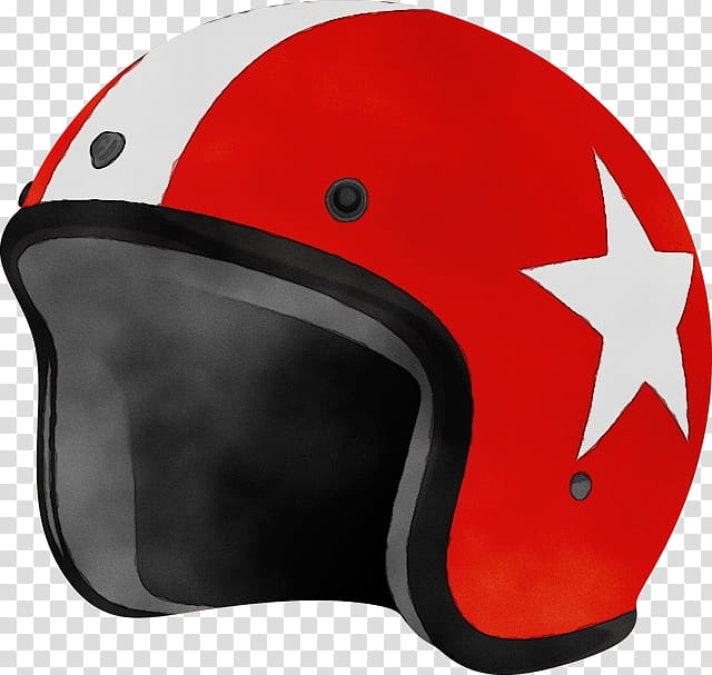 helmet motorcycle helmet sports gear clothing personal protective equipment, Watercolor, Paint, Wet Ink, Red, Batting Helmet, Headgear, Sports Equipment transparent background PNG clipart