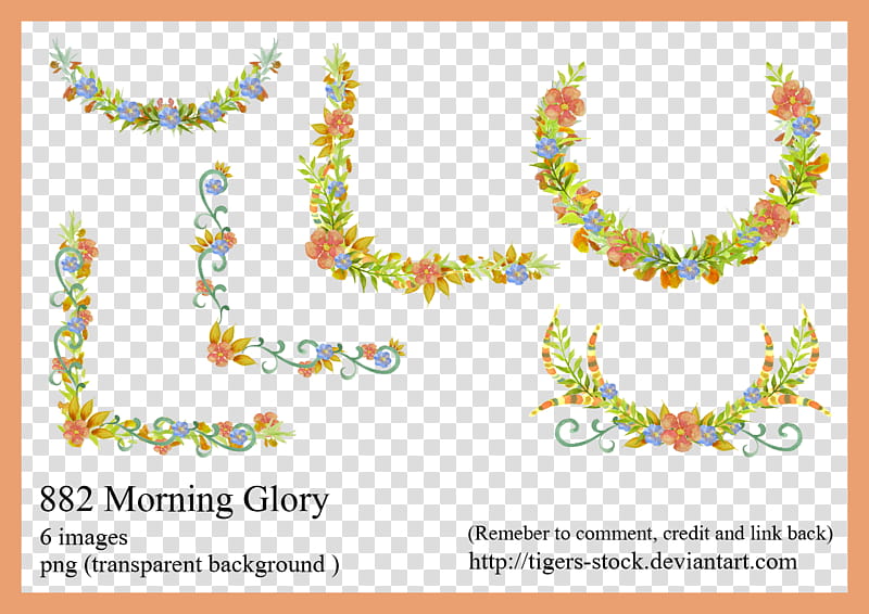 Morning glory, green and red wreaths transparent background PNG clipart