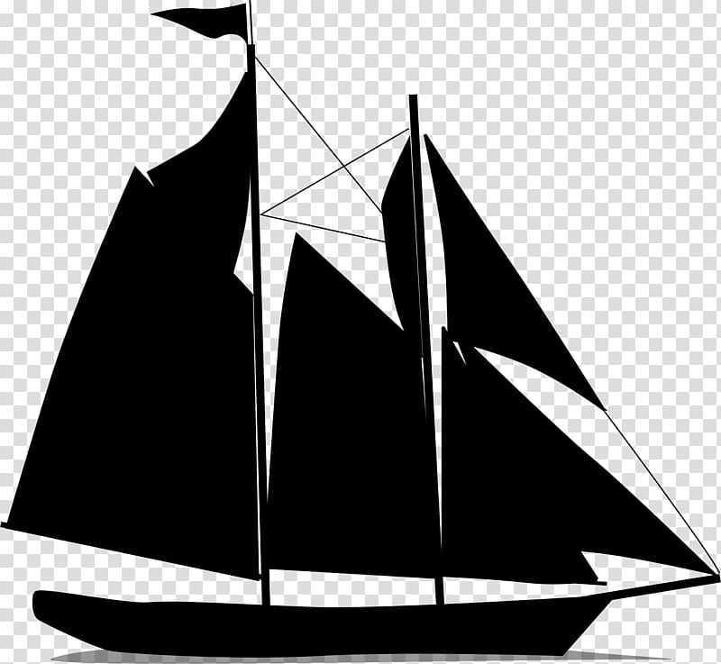 Boat, Sail, Schooner, Brigantine, Lugger, Caravel, Triangle, Silhouette transparent background PNG clipart