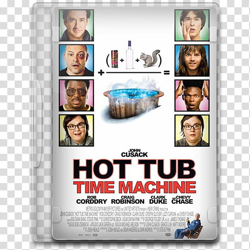 Movie Icon , Hot Tub Time Machine, Hot Tub Time Machine DVD case transparent background PNG clipart
