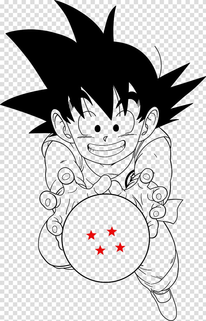 Dragon Ball, Kid Goku ,LIneart transparent background PNG clipart