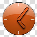 CP For Object Dock, orange analog clock illustration transparent background PNG clipart