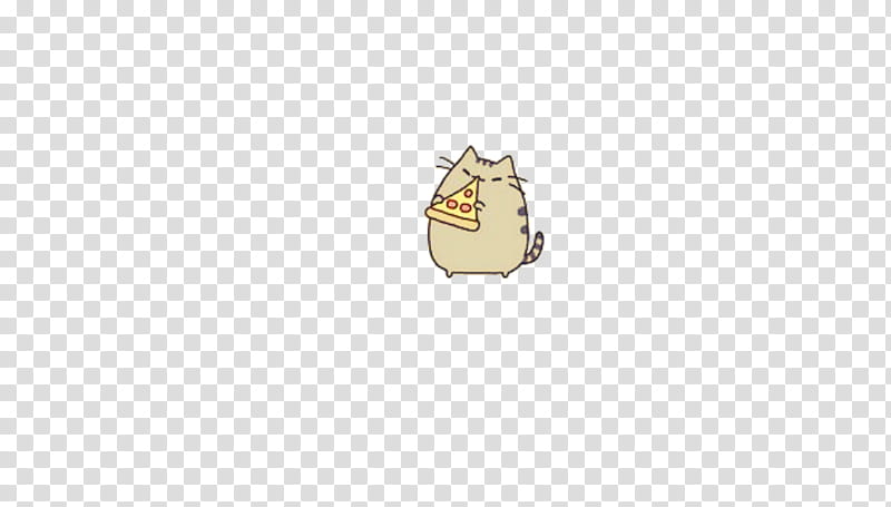 Pusheen Cat eating pizza sticker transparent background PNG clipart