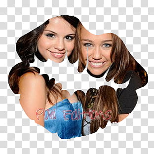 Beso Miley y Selena transparent background PNG clipart