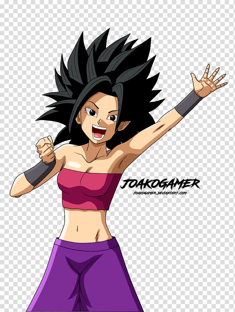 Caulifla, Dragon Ball Z female character raising hand transparent background PNG clipart