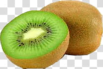 Fruits  ping s, slice green kiwi fruit beside whole kiwi transparent background PNG clipart