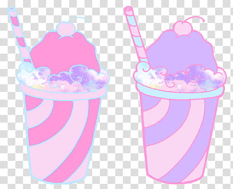 Overlays, two milk shakes illustration transparent background PNG clipart