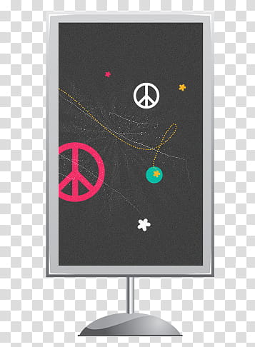 Signboards , white, pink, and blue Peace signs illustration transparent background PNG clipart