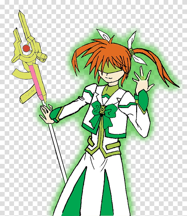 Green Lantern Nanoha: Fusion, female brown hair anime with blind fold cartoon transparent background PNG clipart