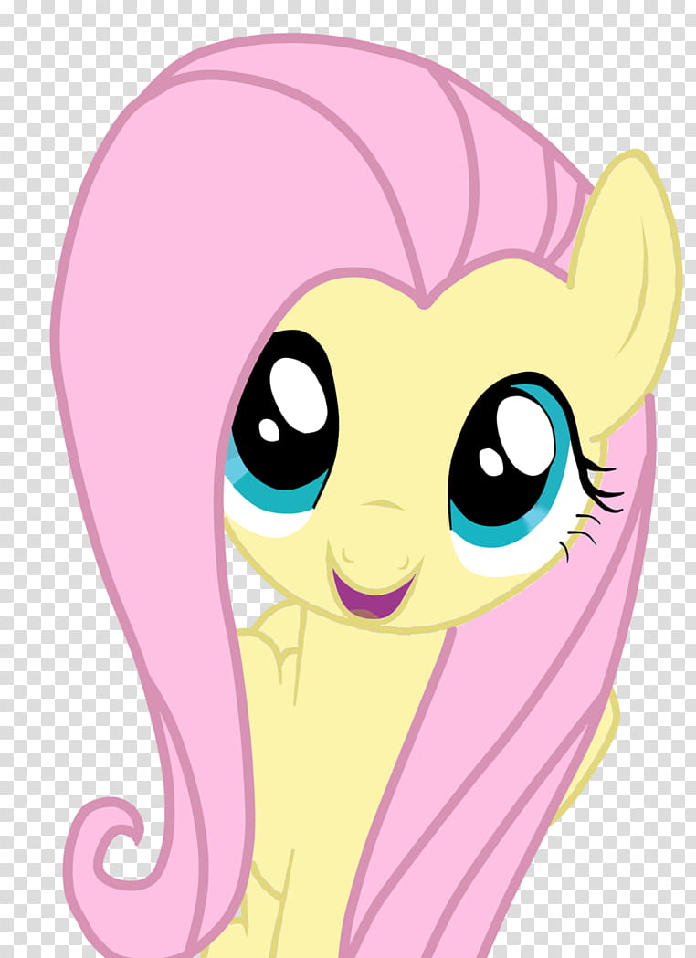 My cute Fluttershy, pink and yellow My Little Pony character transparent background PNG clipart