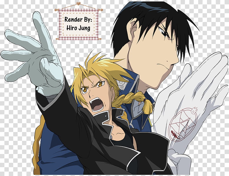 Full Metal Alchemist, Roy Mustang and Edward from Full Metal Alchemist transparent background PNG clipart