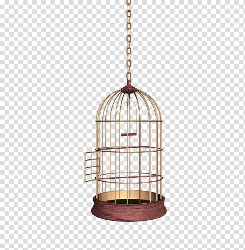 hanging brown bird cage transparent background PNG clipart