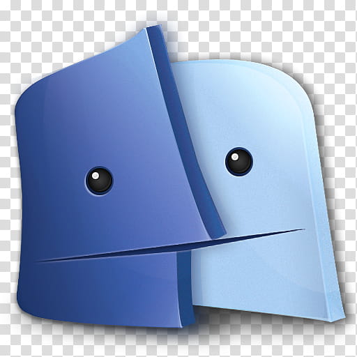 JacuSan Finder Icon, Sad Finder, blue two faces icon transparent background PNG clipart
