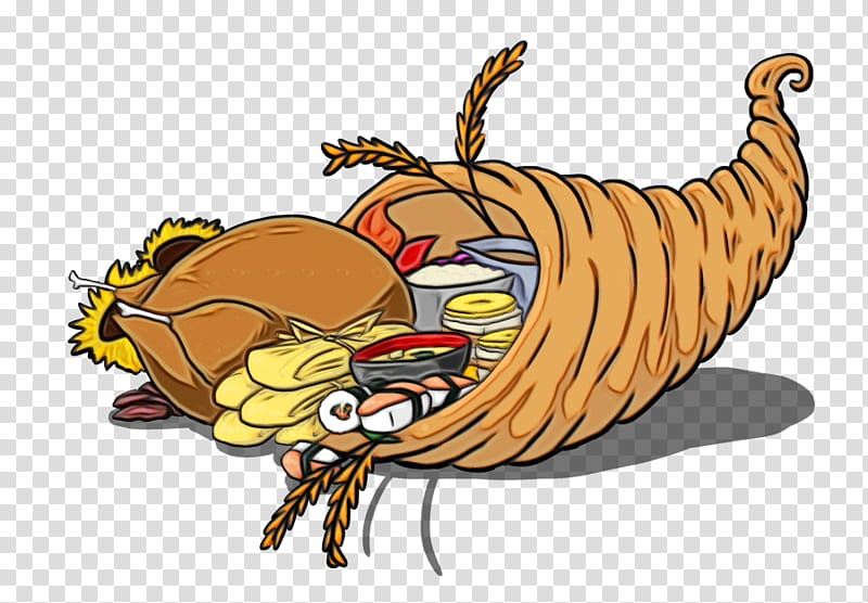Thanksgiving Day Food, Macys Thanksgiving Day Parade, Cartoon, Turkey Meat, Cornucopia, Drawing, Insect, Hermit Crab transparent background PNG clipart