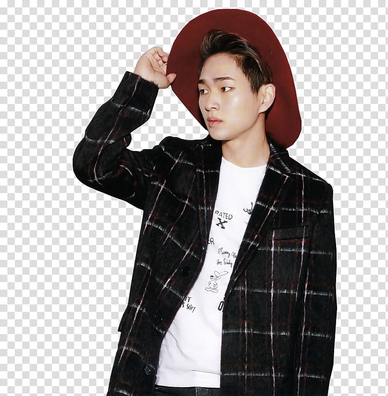 SHINee DxDxD ludo, man holding his hat transparent background PNG clipart