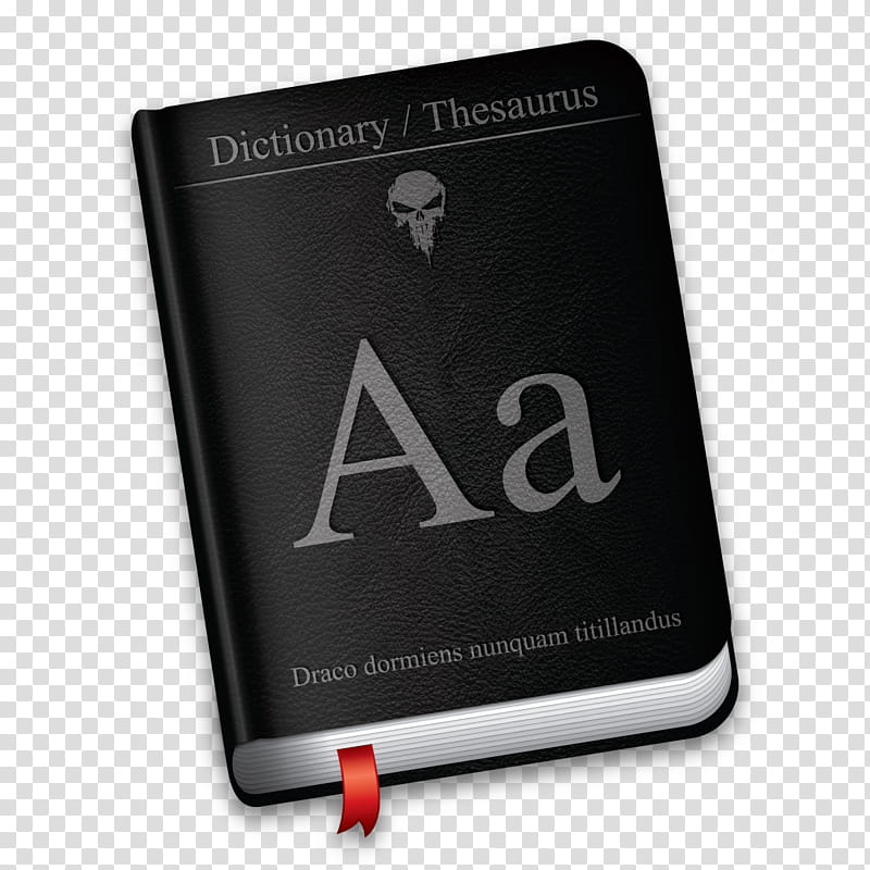 Dark Icons Part II , Dictionary, Dictionary Aa book illustration transparent background PNG clipart