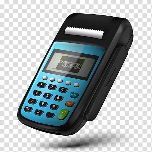 Pos Machine Icons, amex-, black and blue printer machine transparent background PNG clipart