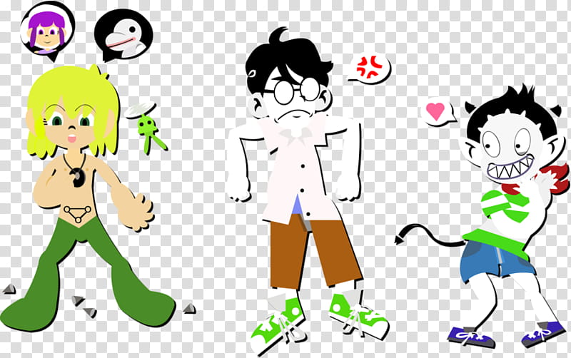 Tatami Galaxy-Kaiba-animeclub-, three assorted-color characters transparent background PNG clipart