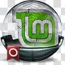 Sphere   , green and white Linux Mint raster art transparent background PNG clipart