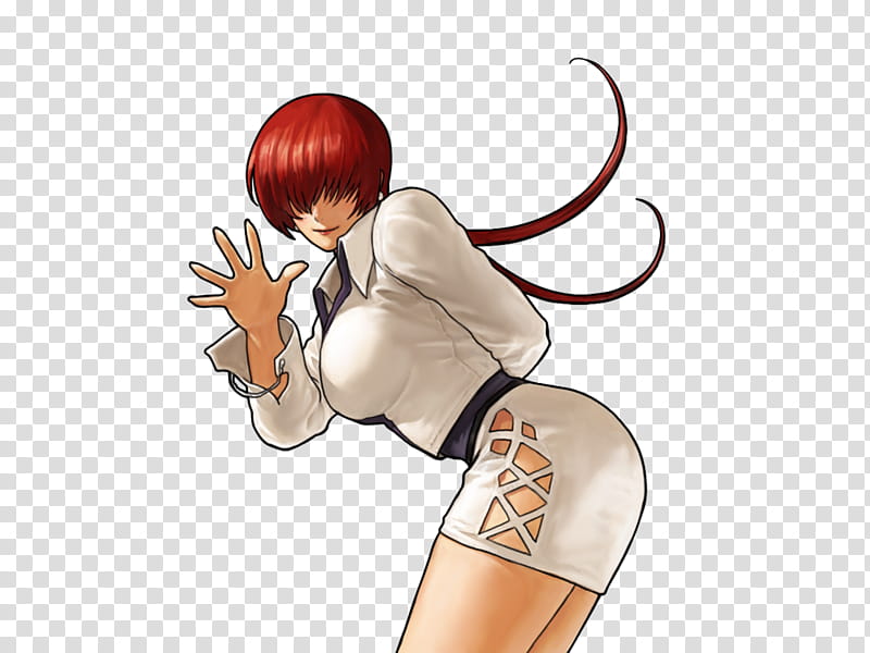 Shermie NGBC Victory, red-haired female anime character waving hand illustration transparent background PNG clipart