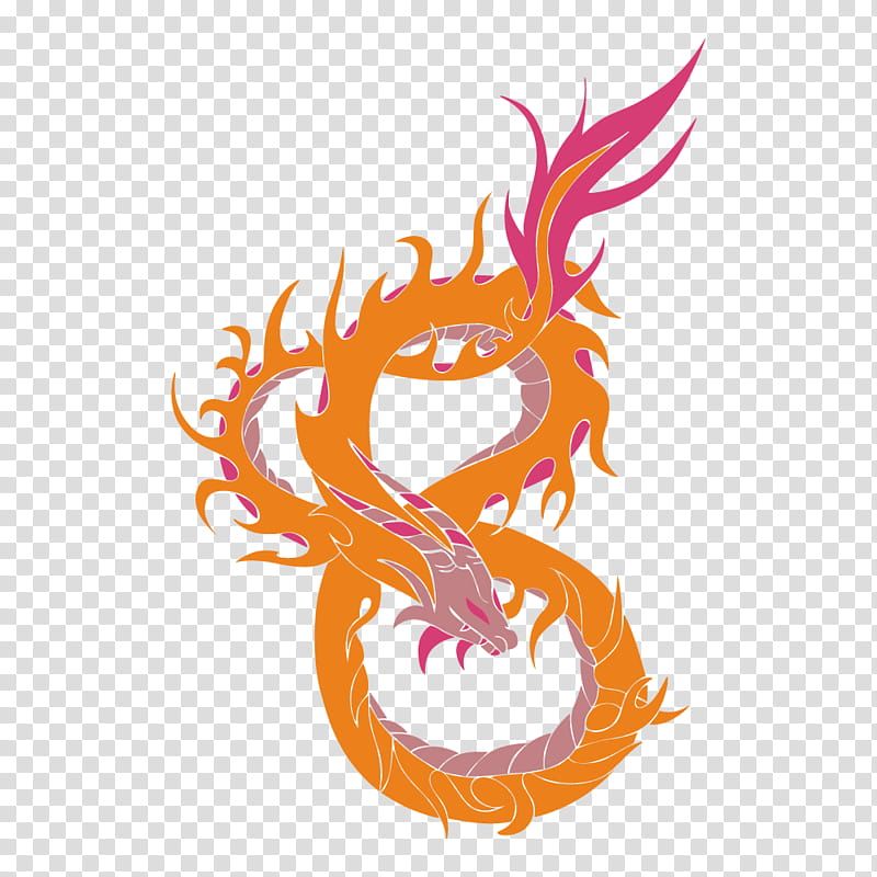 Chinese Dragon, Drawing, Cartoon, Japanese Dragon, Film, Animation, Orange, Flame transparent background PNG clipart