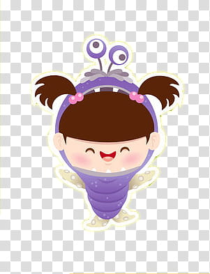 KAWAII DISNEY, purple dressed girl illustration transparent background PNG clipart