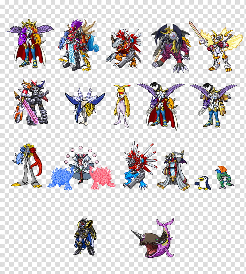 Digimon Battle Online Animal Figure, Veemon, Digimon Battle Spirit, Guilmon, Cyberdramon, Shoutmon, Pixel Art, Digital Art transparent background PNG clipart