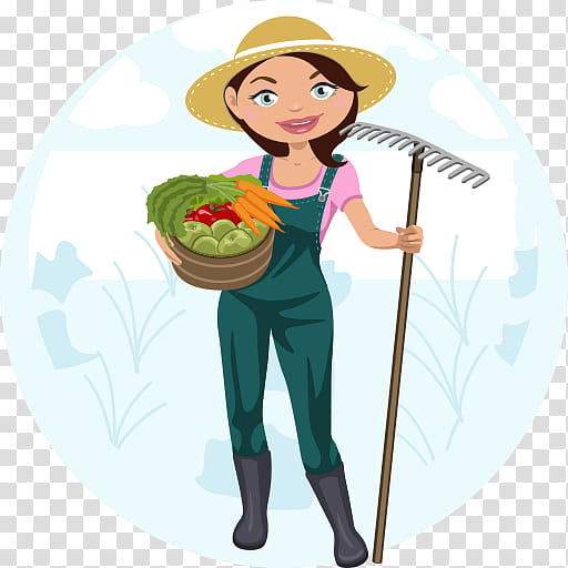 Woman, Agriculturist, Cartoon, Girl, Agriculture, Farm, Drawing, Gardener transparent background PNG clipart