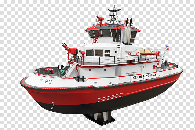 Beach, Fireboat, Survey Vessel, Port Of Long Beach, Ship, Protector, Naval Architecture, Tugboat transparent background PNG clipart
