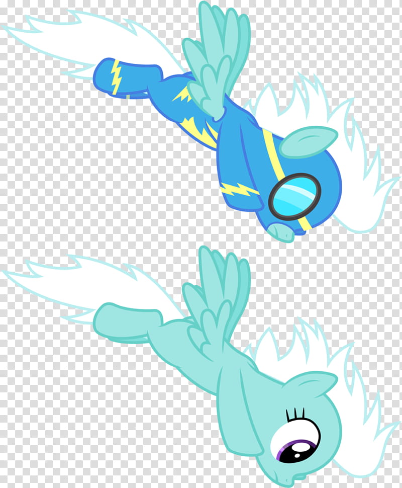 Fleetfoot (Wonderbolt), two blue and teal My Little Pony characters illustration transparent background PNG clipart