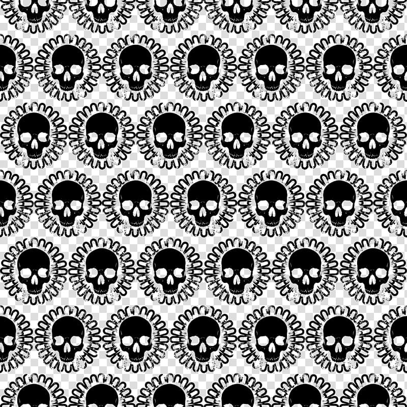 Halloween Skulls Overlay, skull print decor transparent background PNG clipart