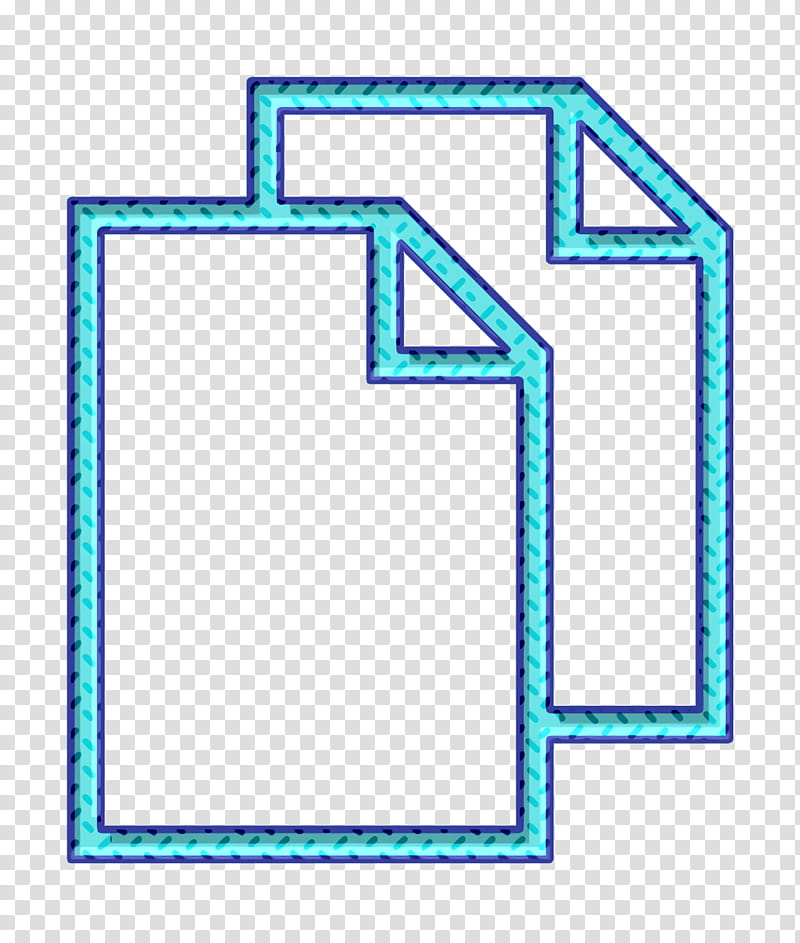 copy icon cut icon documents icon, Files Icon, Sheet Icon, Blue, Aqua, Line, Rectangle, Electric Blue, Square transparent background PNG clipart