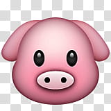 emojis, pink pig transparent background PNG clipart