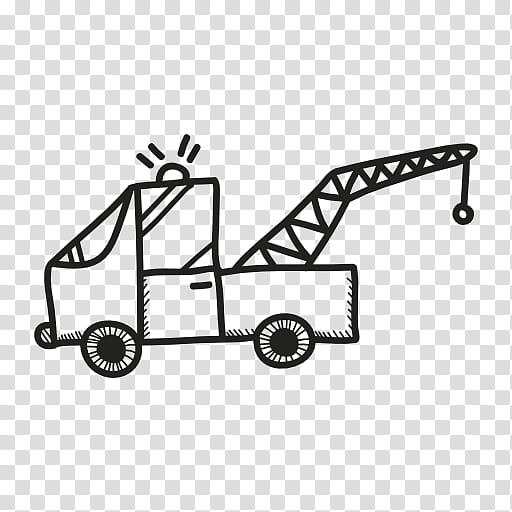 Crane Black And White, Truck, Transport, Car, Construction, Intermodal Container, Cart, Heavy Machinery transparent background PNG clipart