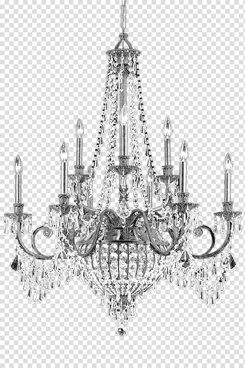 silver-colored uplight chandelier transparent background PNG clipart