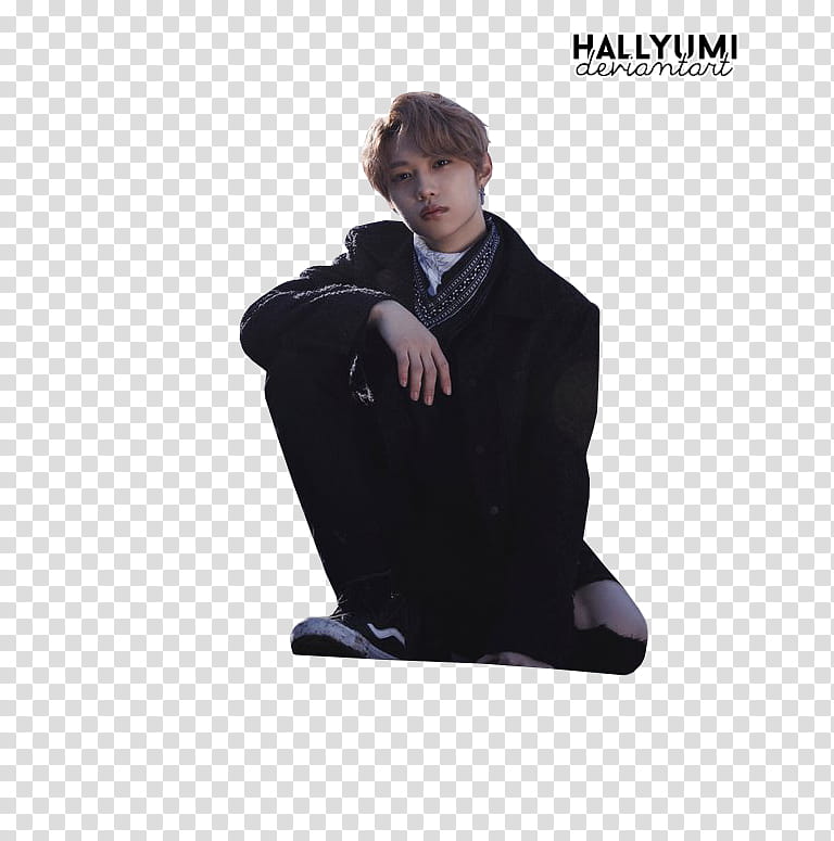 Stray Kids I am Not, man in black blazer and black pants transparent background PNG clipart
