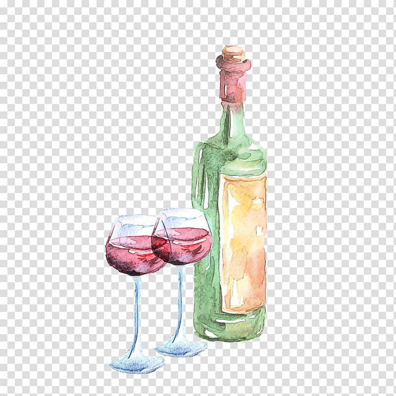 Wine glass, Watercolor, Paint, Wet Ink, Bottle, Glass Bottle, Liqueur, Drink transparent background PNG clipart