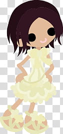 The icons of cute girls in cute dress, asaagao-girl- transparent background PNG clipart