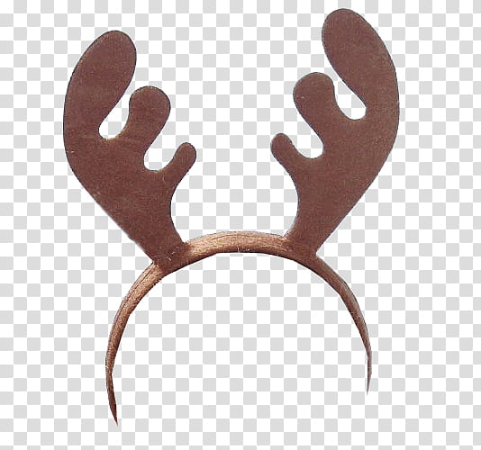 THIRD CHRISTMAS, brown deer antler hairband transparent background PNG clipart
