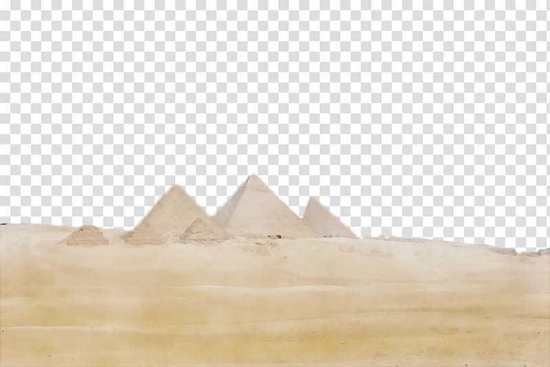 natural environment beige landscape desert sand, Watercolor, Paint, Wet Ink, Pyramid transparent background PNG clipart