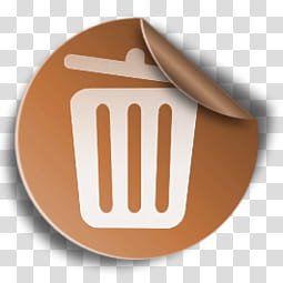Sphere   , brown and white trash bin logo transparent background PNG clipart