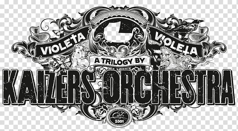 graphy Logo, Kaizers Orchestra, Album, Trilogy, Cover Art, Emblem, Black And White
, Text transparent background PNG clipart