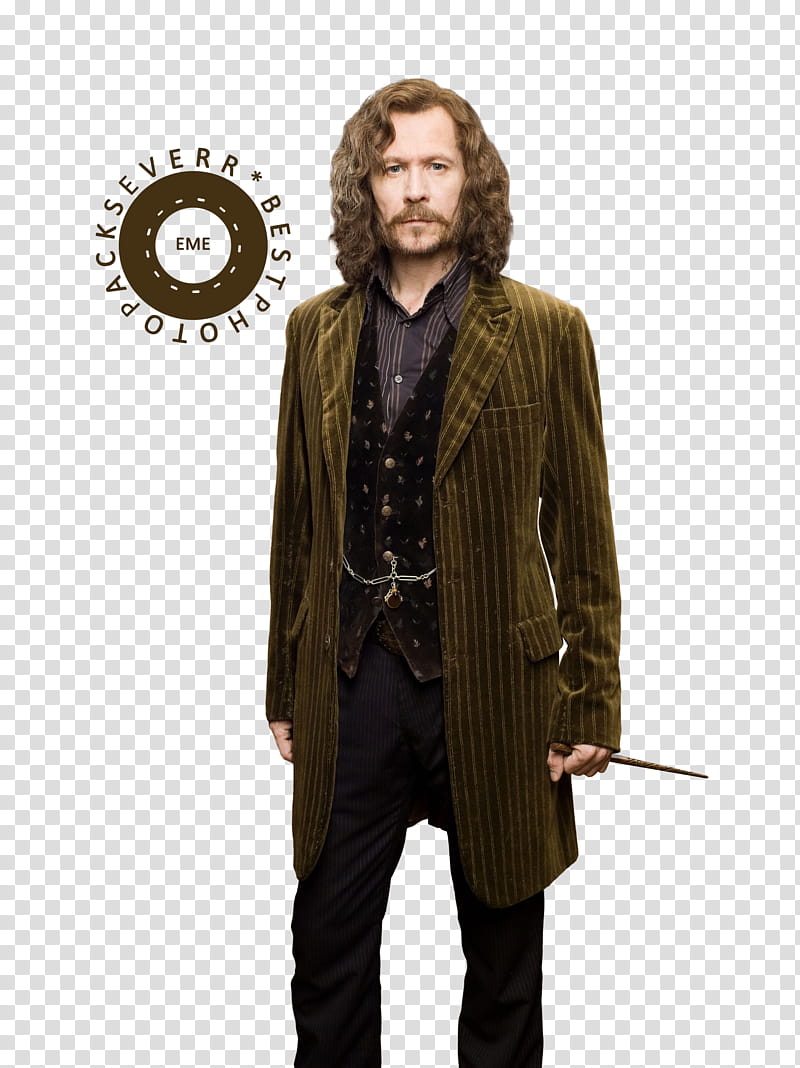 Harry Potter, man wearing gray overcoat transparent background PNG clipart